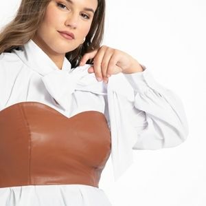 Eloquii Faux Leather Bustier size 18